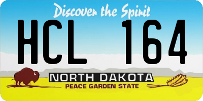 ND license plate HCL164