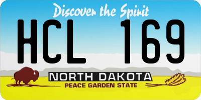 ND license plate HCL169