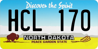 ND license plate HCL170