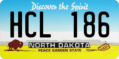 ND license plate HCL186