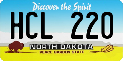 ND license plate HCL220