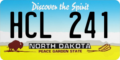 ND license plate HCL241