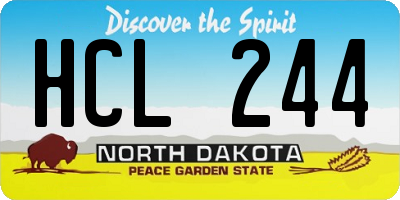 ND license plate HCL244