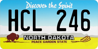 ND license plate HCL246