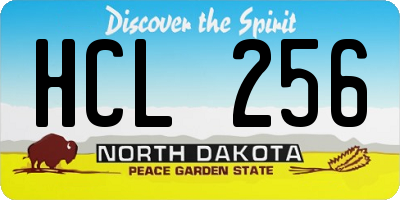 ND license plate HCL256