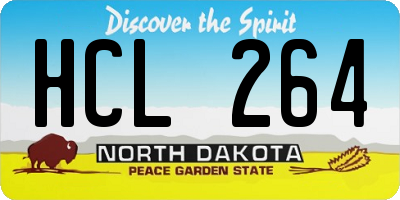 ND license plate HCL264