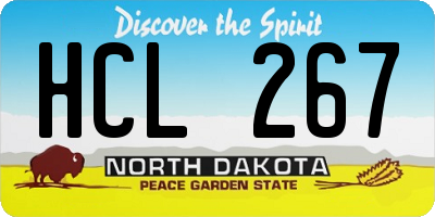 ND license plate HCL267