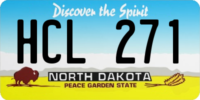 ND license plate HCL271