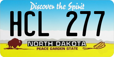 ND license plate HCL277