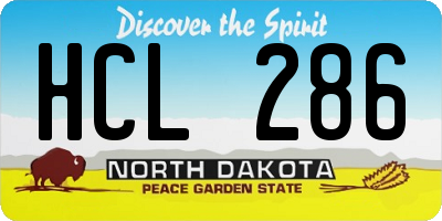 ND license plate HCL286