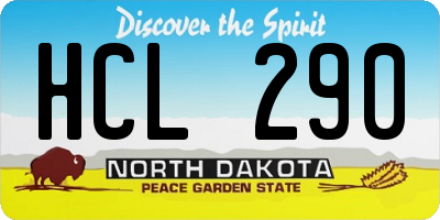 ND license plate HCL290