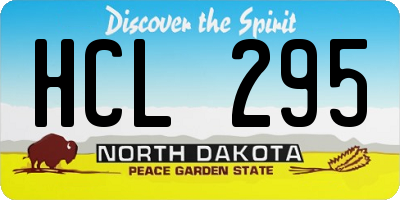 ND license plate HCL295