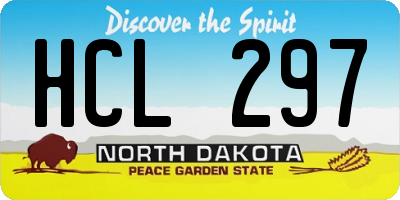 ND license plate HCL297