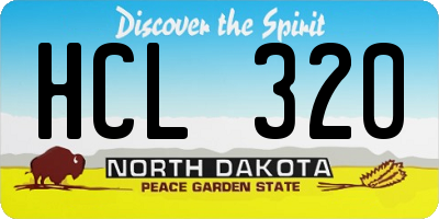 ND license plate HCL320