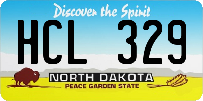 ND license plate HCL329
