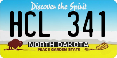 ND license plate HCL341