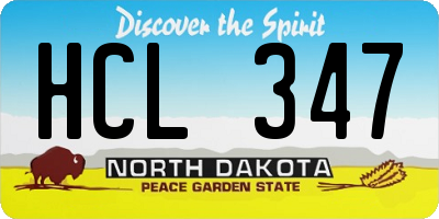 ND license plate HCL347