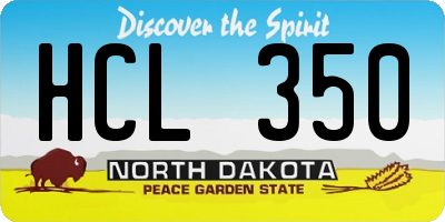 ND license plate HCL350