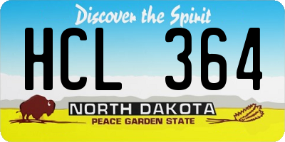 ND license plate HCL364