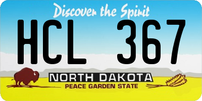 ND license plate HCL367