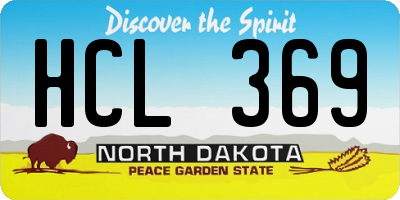 ND license plate HCL369