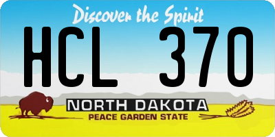 ND license plate HCL370