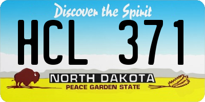 ND license plate HCL371