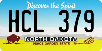 ND license plate HCL379