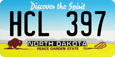 ND license plate HCL397