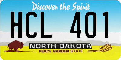 ND license plate HCL401