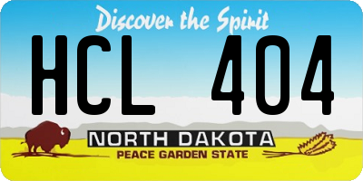 ND license plate HCL404