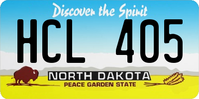 ND license plate HCL405