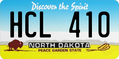 ND license plate HCL410