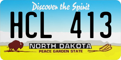 ND license plate HCL413