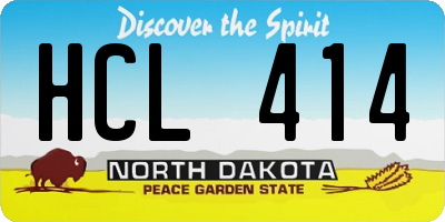 ND license plate HCL414