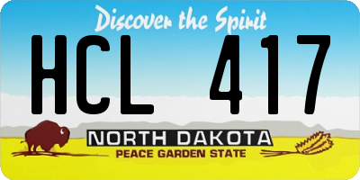 ND license plate HCL417