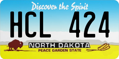 ND license plate HCL424