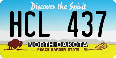 ND license plate HCL437