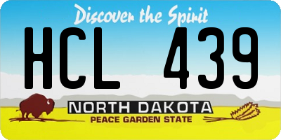 ND license plate HCL439