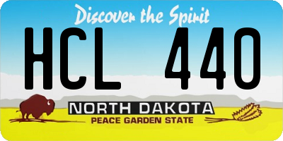 ND license plate HCL440