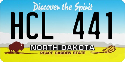 ND license plate HCL441