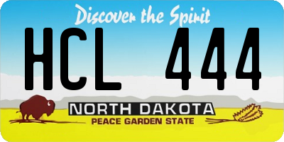 ND license plate HCL444