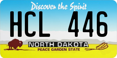 ND license plate HCL446