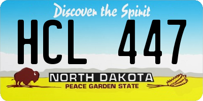 ND license plate HCL447