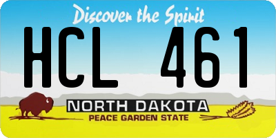 ND license plate HCL461