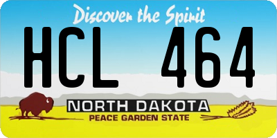 ND license plate HCL464