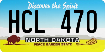 ND license plate HCL470