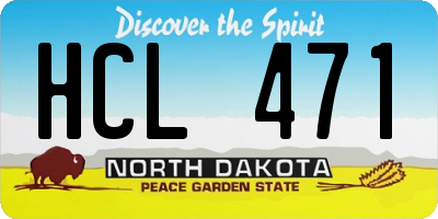 ND license plate HCL471