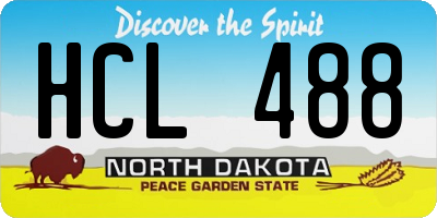 ND license plate HCL488