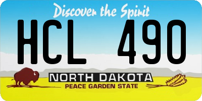 ND license plate HCL490